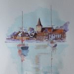 Bosham Harbour & Church 1 – Britain Art Gallery – Painting by Woking Surrey Artist David Harmer