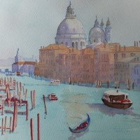 Grand Canal, Venice – Europe Art Gallery – Painting by Woking Surrey Artist David Harmer