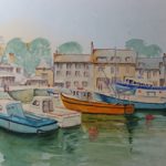 Padstow Harbour with Boats – Cornwall Art Gallery