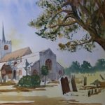 Pirbright Church – Surrey Art Gallery – Painting by Woking Surrey Artist David Harmer
