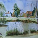 Pirbright Pond – Surrey Art Gallery – Painting by Woking Surrey Artist David Harmer