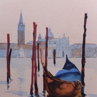San Giorgio Maggiore, Venice (2) – Europe Art Gallery – Painting by Woking Surrey Artist David Harmer