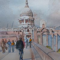 St. Paul’s Cathedral – London Art Gallery – Painting by Woking Surrey Artist David Harmer