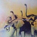 Art – Elephants Sniffing the Air