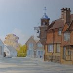 Abinger Hammer with Striking Clock – Watercolour Painting