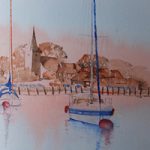 Bosham from Sailing Club – Watercolour Painting – Sussex Art Gallery