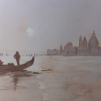 Across the Lagoon Venice – Watercolour Painting