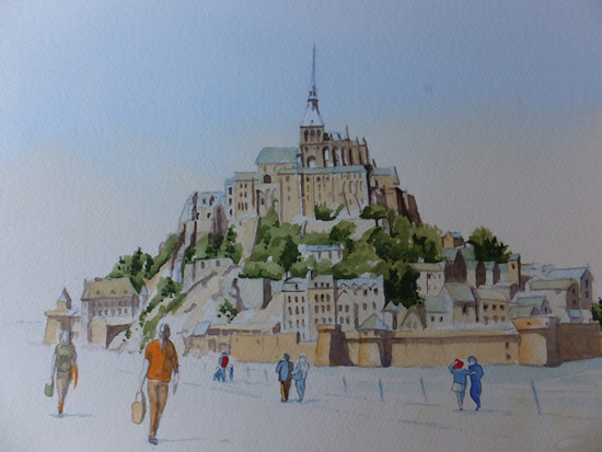 Mont St Michel Art - Watercolour Painting
