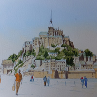 Mont St Michel Art – Watercolour Painting