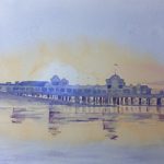 Southsea Pier at Sunrise – Watercolour Painting by Woking Surrey Artist David Harmer
