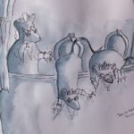 Art – Three Bling Mice Drawing – Book Illustration