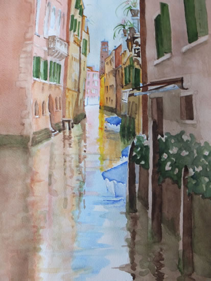 Old Venice Watercolour Painting