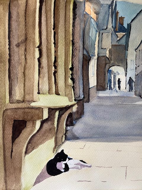 Alley Cat Alley Cat Watercolour Painting
