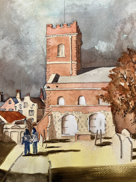 Holy Trinity Church, Guildford Watercolour Painting